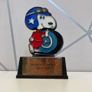 Vintage AVIVA Snoopy World’s Best Driver Trophy
